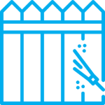 Fence Washing Solid Bright Blue Icon