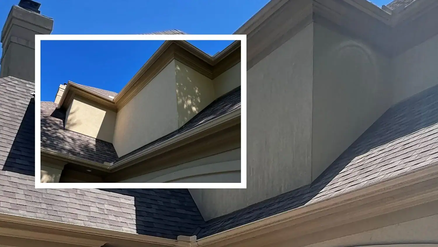 Stucco house washing at The National community in the Parkville area — KC Splash soft wash