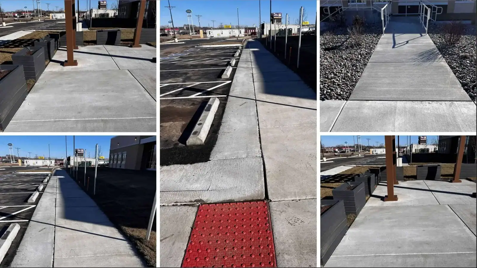 Commercial sidewalk cleaning after