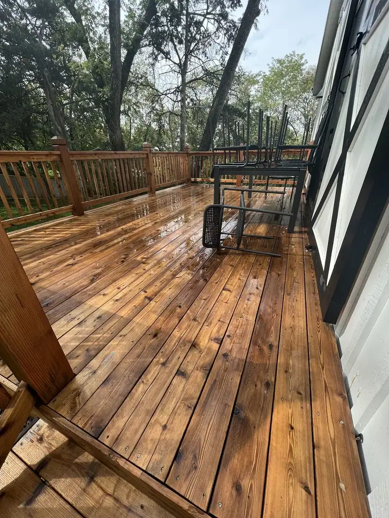 Deck cleaning after kansas city