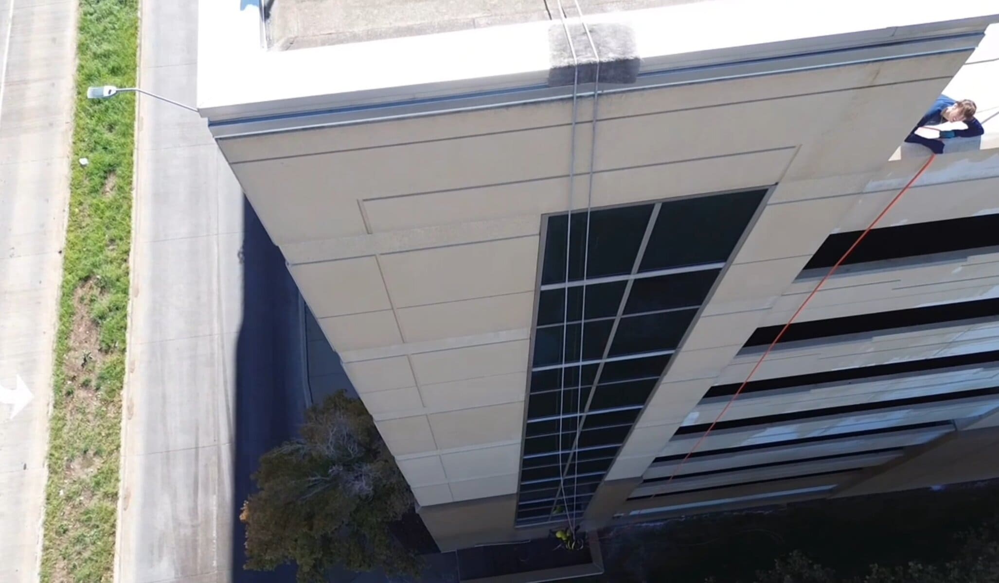 High-rise building pressure washing operations in Kansas City metro