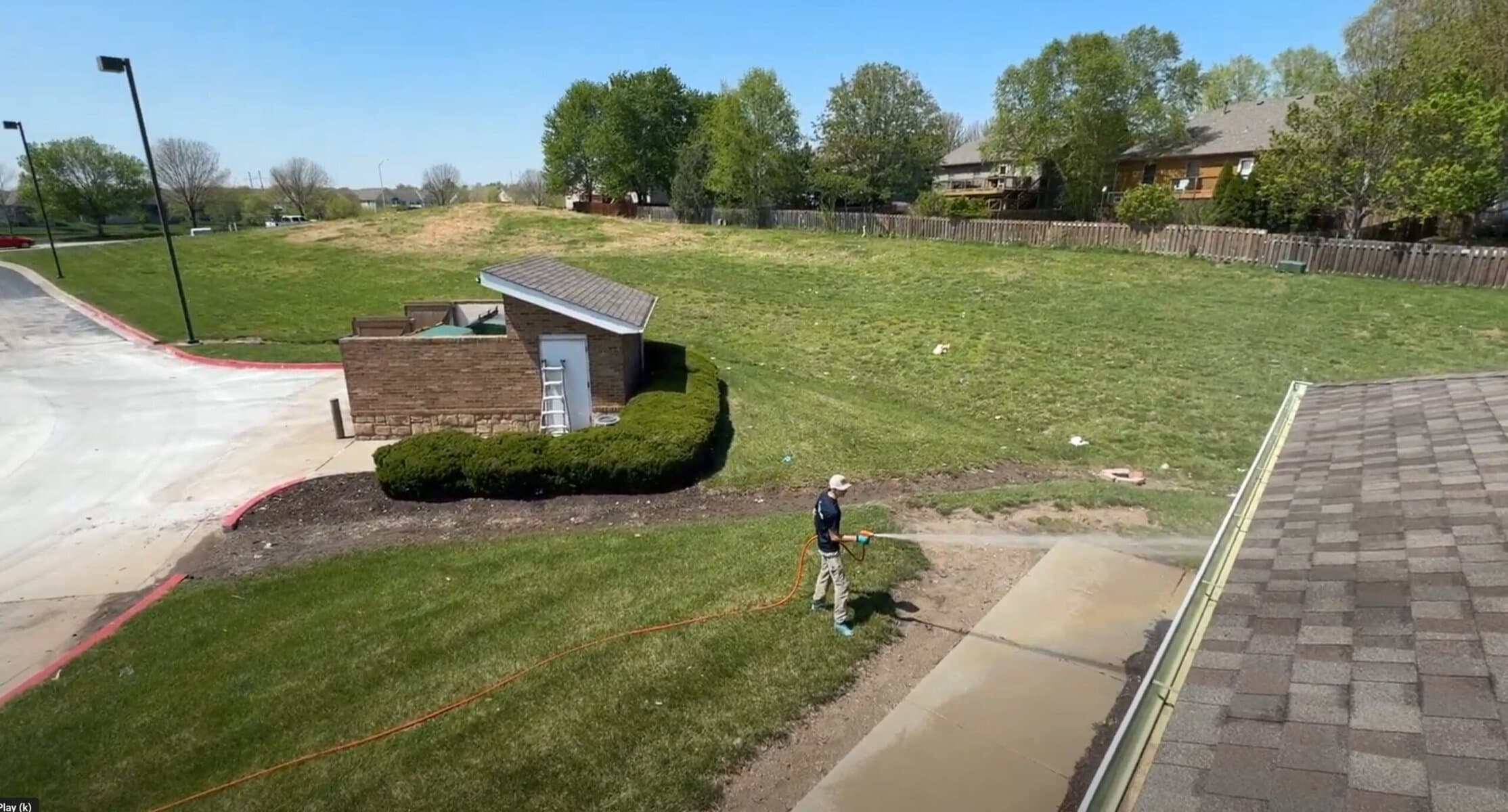 KC Splash industrial trailer washing rig close array setup