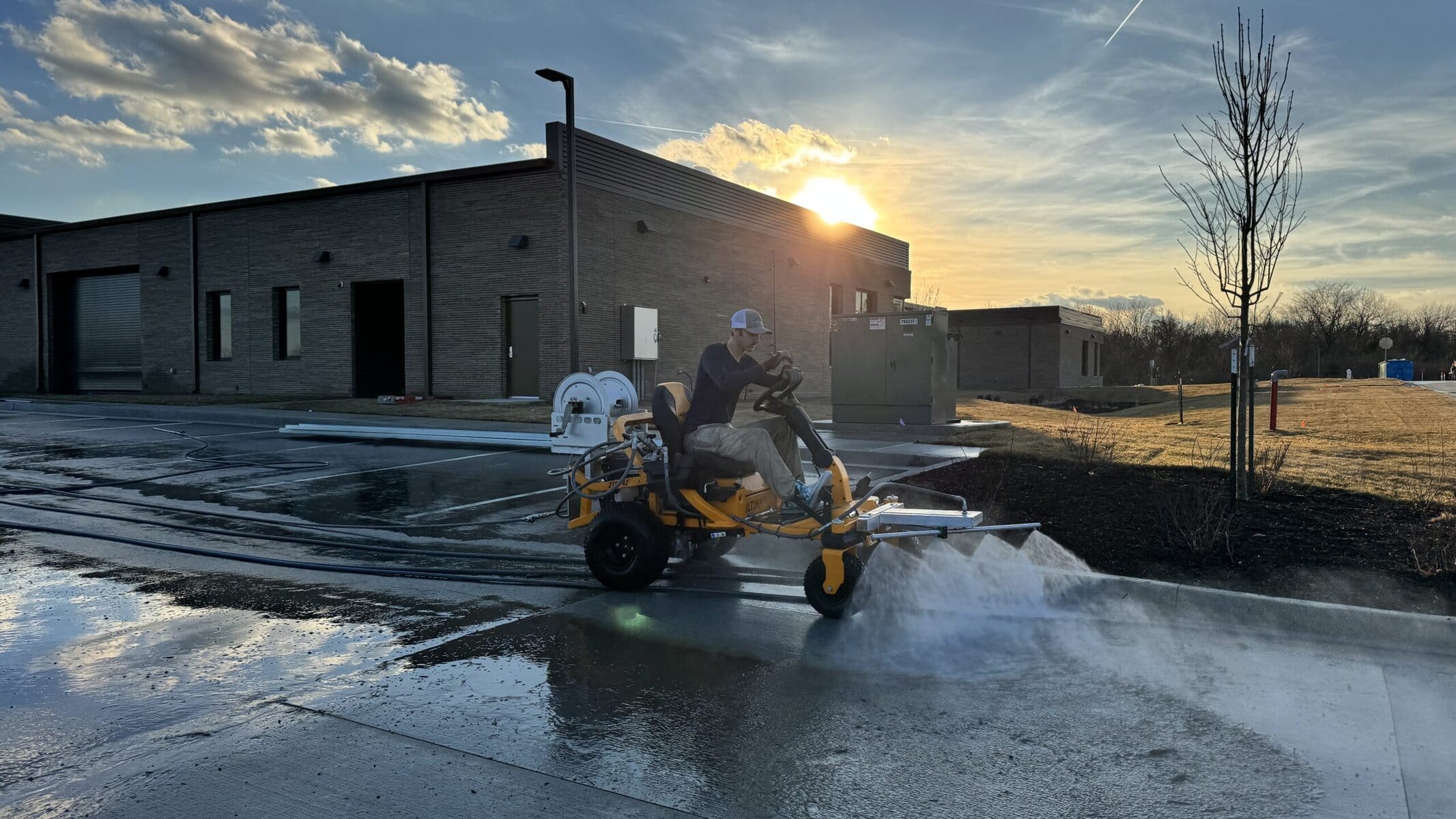 The Beast and KC Splash truck staged for post construction cleanup