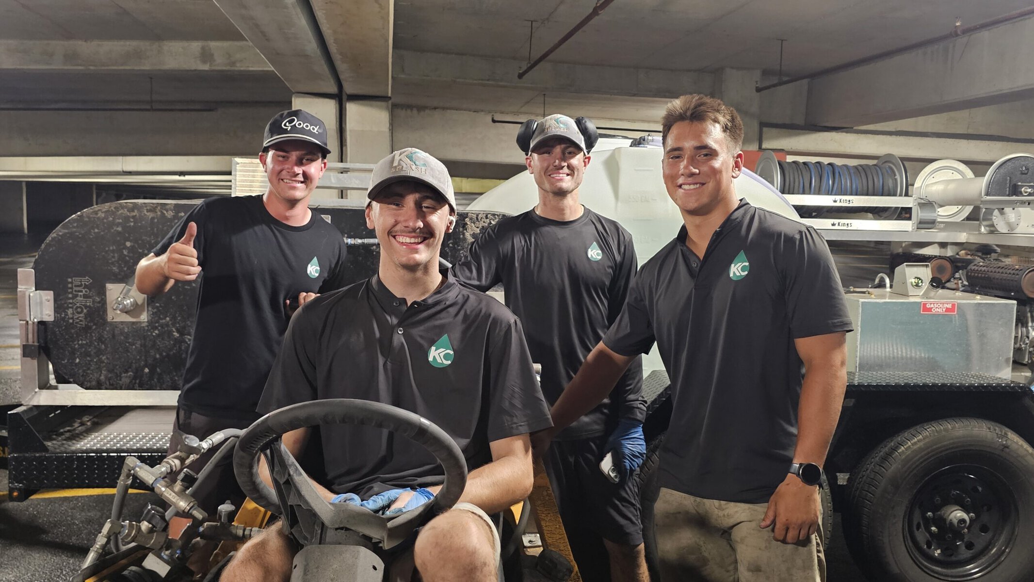 KC Splash overnight crew at Crown Center parking garage Kansas City